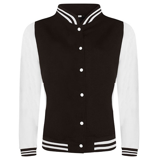 Bluza Baseballowa Klasyczna Bawelniana JH043 - Jet Black & White
