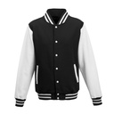 Bluza Baseballowa Klasyczna Bawełniana JH043 - Jet Black & White
