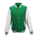 Bluza Baseballowa Klasyczna Bawełniana JH043 - Kelly Green & White