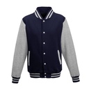 Bluza Baseballowa Klasyczna Bawełniana JH043 - Oxford Navy & Heather Grey