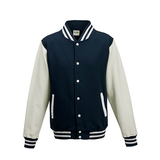 Bluza Baseballowa Klasyczna Bawelniana JH043 - Oxford Navy & White