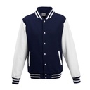 Bluza Baseballowa Klasyczna Bawełniana JH043 - Oxford Navy & White