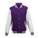 Bluza Baseballowa Klasyczna Bawełniana JH043 - Purple & White