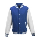 Bluza Baseballowa Klasyczna Bawełniana JH043 - Royal Blue & White