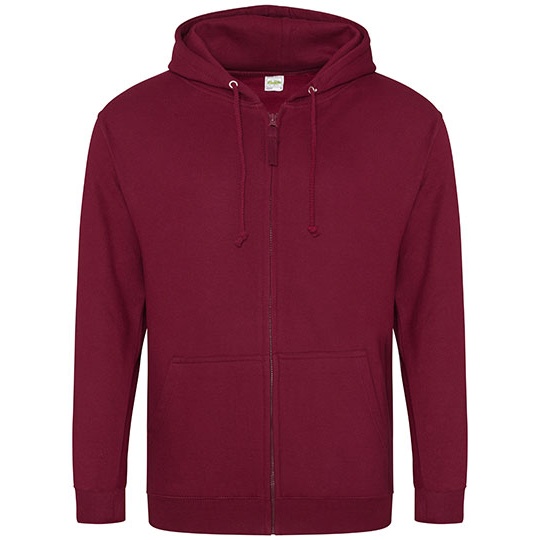 Bluza Rozpinana Klasyczna Bawelniana Czesana JH050 - Burgundy