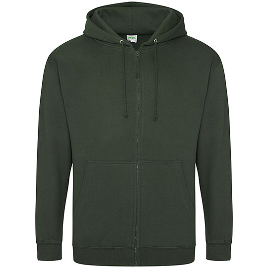 Bluza Rozpinana Klasyczna Bawelniana Czesana JH050 - Forest Green