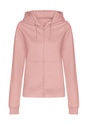 Damska Bluza Oversize Rozpinana Bawełniana JH050F - Dusty Pink