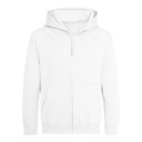 Bluza Dziecięca Rozpinana Z Kapturem Bawełniana Czesana JH050K - Arctic White