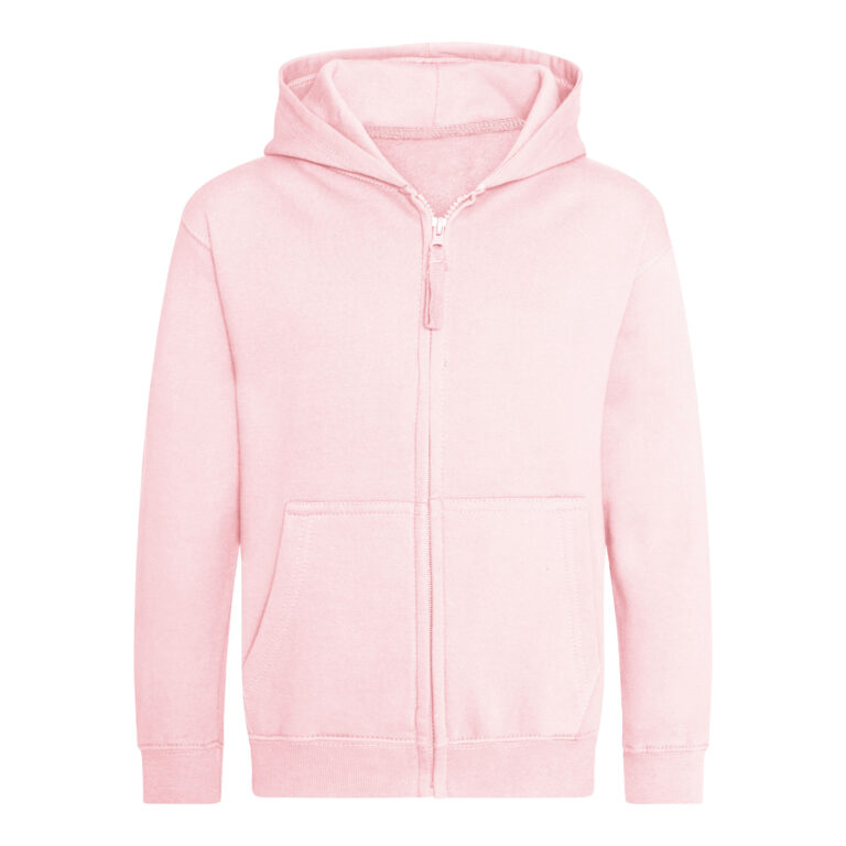 Bluza Dziecięca Rozpinana Z Kapturem Bawełniana Czesana JH050K - Baby Pink