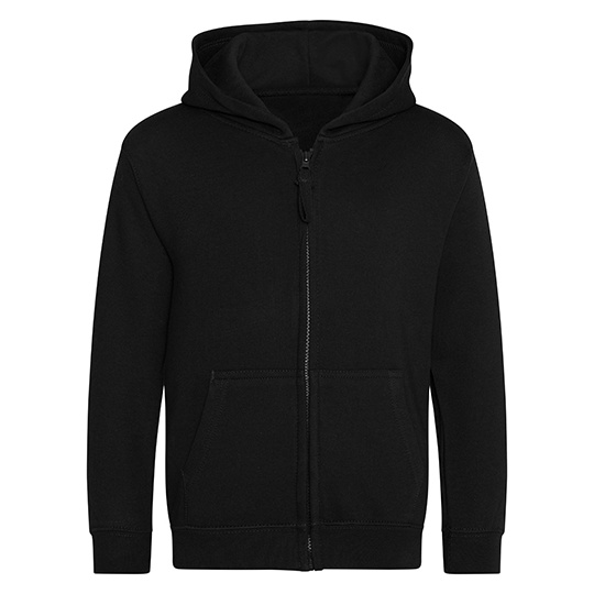 Bluza Dziecieca Rozpinana Z Kapturem Bawelniana Czesana JH050K - Deep Black