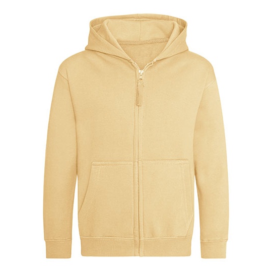 Bluza Dziecieca Rozpinana Z Kapturem Bawelniana Czesana JH050K - Desert Sand