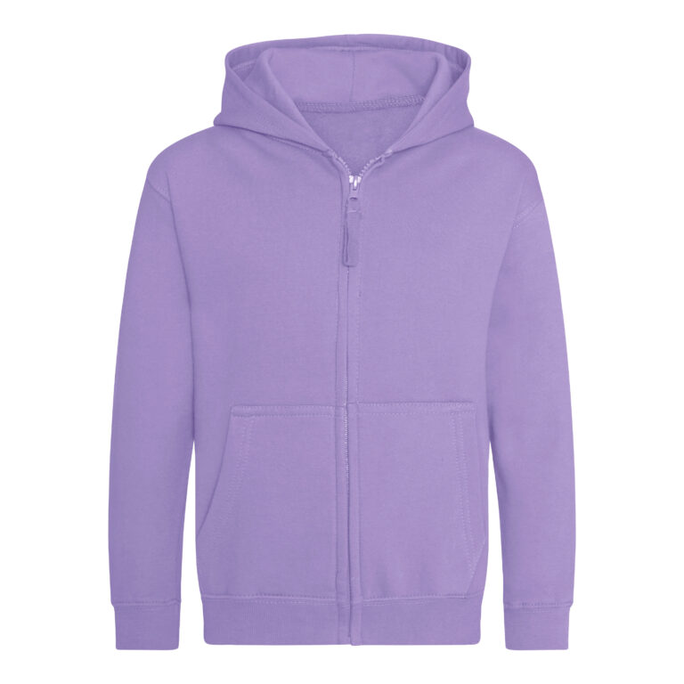 Bluza Dziecięca Rozpinana Z Kapturem Bawełniana Czesana JH050K - Digital Lavender
