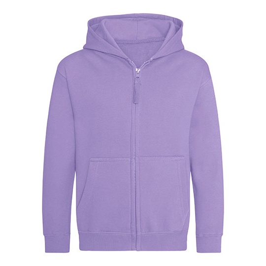 Bluza Dziecieca Rozpinana Z Kapturem Bawelniana Czesana JH050K - Digital Lavender