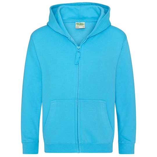 Bluza Dziecięca Rozpinana Z Kapturem Bawełniana Czesana JH050K - Hawaiian Blue