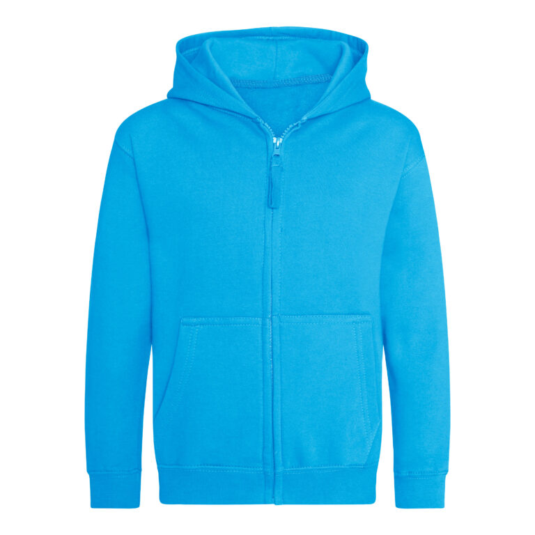 Bluza Dziecięca Rozpinana Z Kapturem Bawełniana Czesana JH050K - Hawaiian Blue