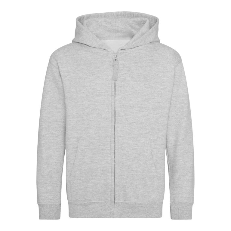 Bluza Dziecięca Rozpinana Z Kapturem Bawełniana Czesana JH050K - Heather Grey