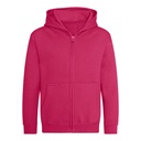 Bluza Dziecięca Rozpinana Z Kapturem Bawełniana Czesana JH050K - Hot Pink