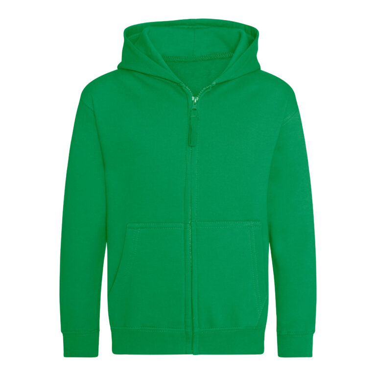 Bluza Dziecięca Rozpinana Z Kapturem Bawełniana Czesana JH050K - Kelly Green