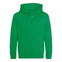 Bluza Dziecięca Rozpinana Z Kapturem Bawełniana Czesana JH050K - Kelly Green