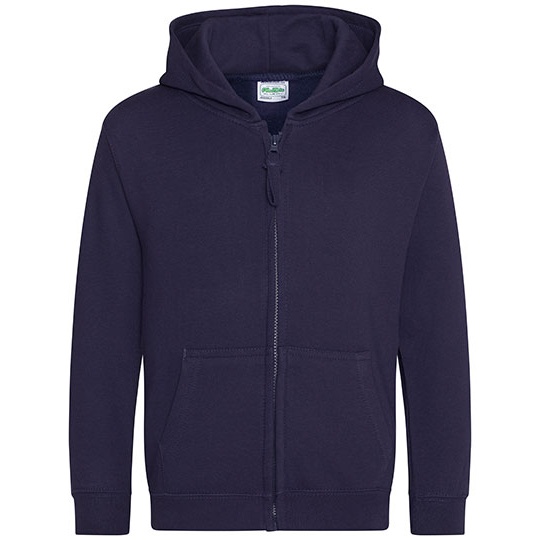 Bluza Dziecieca Rozpinana Z Kapturem Bawelniana Czesana JH050K - New French Navy