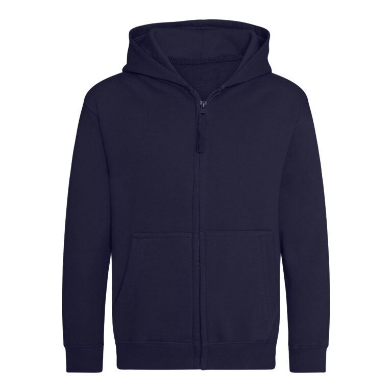 Bluza Dziecięca Rozpinana Z Kapturem Bawełniana Czesana JH050K - Oxford Navy