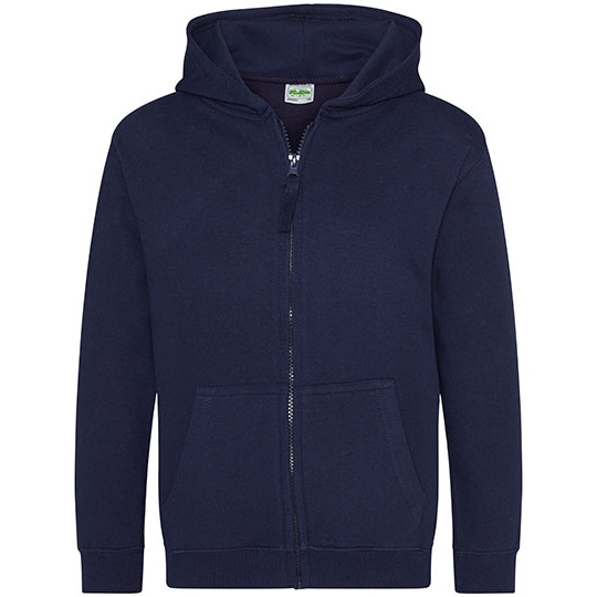 Bluza Dziecieca Rozpinana Z Kapturem Bawelniana Czesana JH050K - Oxford Navy