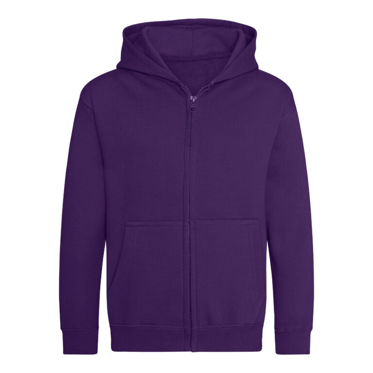 Bluza Dziecięca Rozpinana Z Kapturem Bawełniana Czesana JH050K - Purple