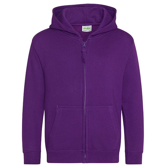 Bluza Dziecieca Rozpinana Z Kapturem Bawelniana Czesana JH050K - Purple