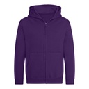 Bluza Dziecięca Rozpinana Z Kapturem Bawełniana Czesana JH050K - Purple