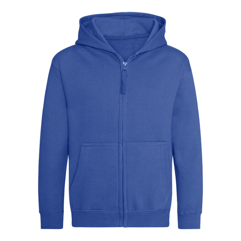 Bluza Dziecięca Rozpinana Z Kapturem Bawełniana Czesana JH050K - Royal Blue