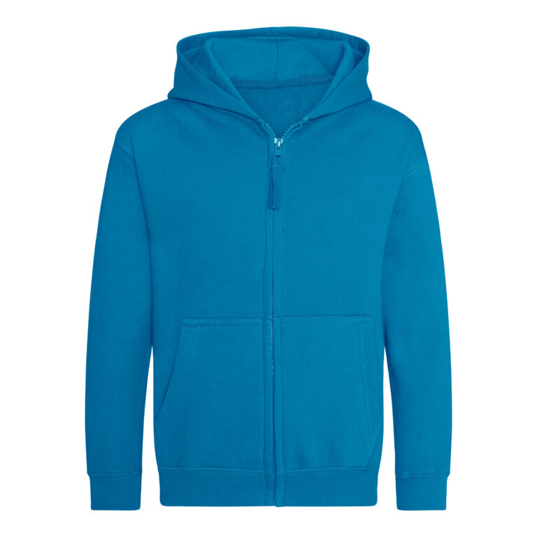 Bluza Dziecięca Rozpinana Z Kapturem Bawełniana Czesana JH050K - Sapphire Blue