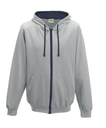 Bluza Rozpinana z Kapturem Bawełniana JH053 - Heather Grey & French Navy