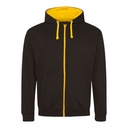 Bluza Rozpinana z Kapturem Bawełniana JH053 - Jet Black & Gold