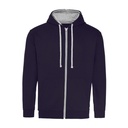 Bluza Rozpinana z Kapturem Bawełniana JH053 - New French Navy & Heather Grey