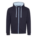 Bluza Rozpinana z Kapturem Bawełniana JH053 - New French Navy & Sky Blue