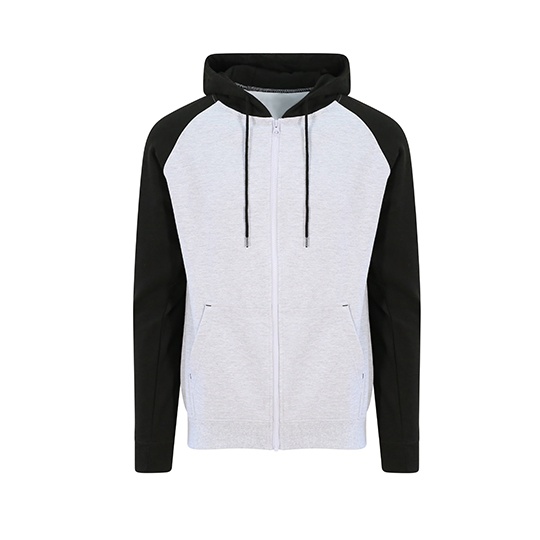 Bluza Raglanowa Bawelniana Czesana JH063 - Heather Grey & Jet Black