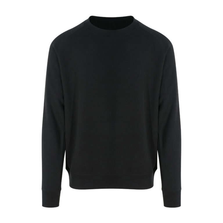 Bluza Raglanowa Standardowa Gruba Bawełniana Czesana JH130 - Jet Black