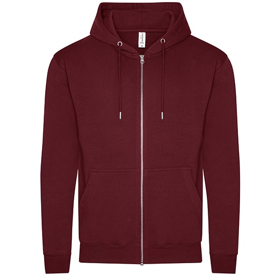 Bluza Rozpinana Standardowy Kroj Bawelna Organiczna JH250 - Burgundy