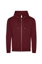Bluza Rozpinana Standardowy Kroj Bawełna Organiczna JH250 - Burgundy
