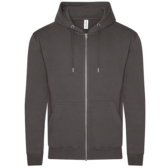 Bluza Rozpinana Standardowy Kroj Bawelna Organiczna JH250 - Charcoal (Heather)