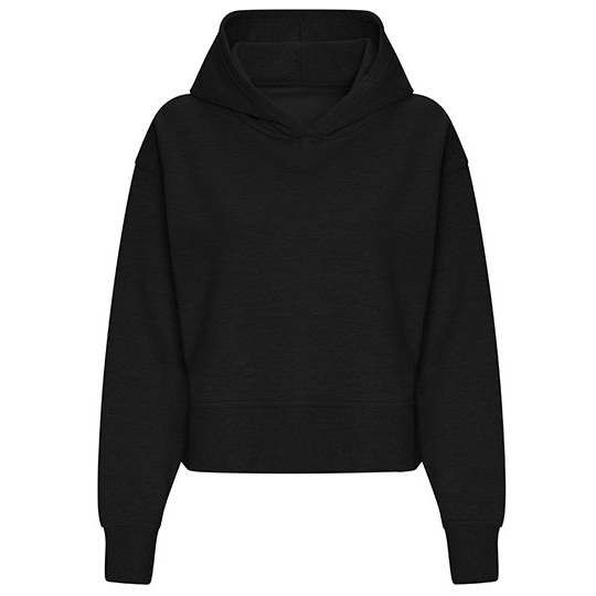 Damska bluza klasyczna z kapturem JH305 - Deep Black