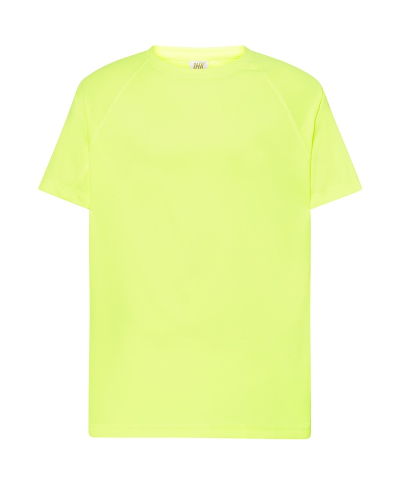 T-shirt Sportowy Poliester JHK100 - Gold Fluor