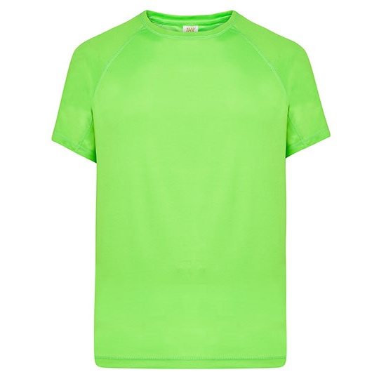 T-shirt Sportowy Poliester JHK100 - Lime Fluor