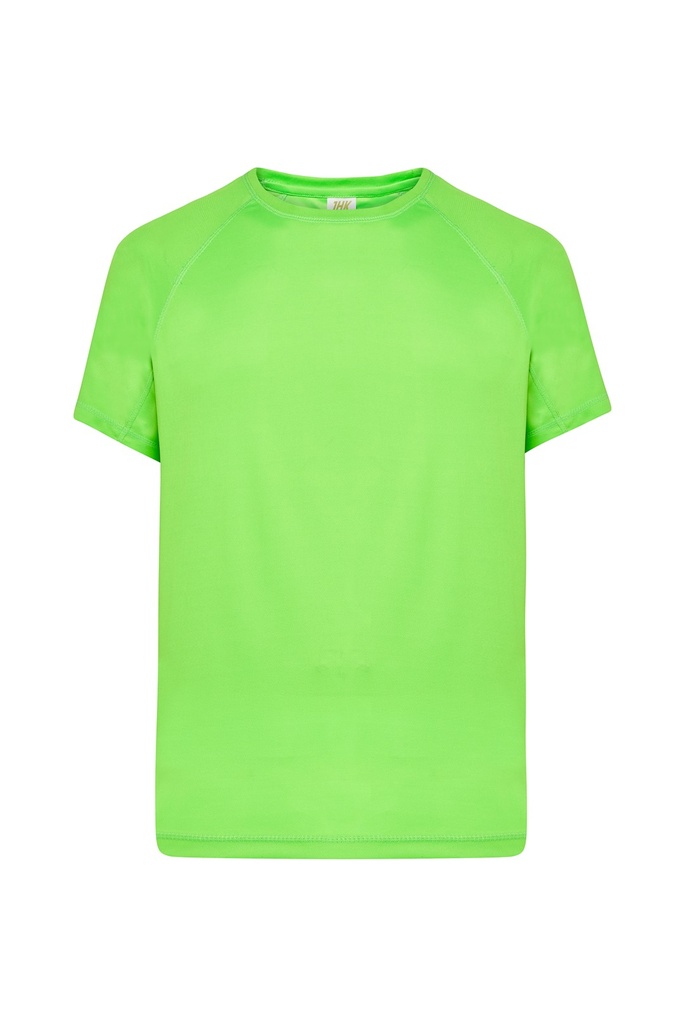 T-shirt Sportowy Poliester JHK100 - Lime Fluor