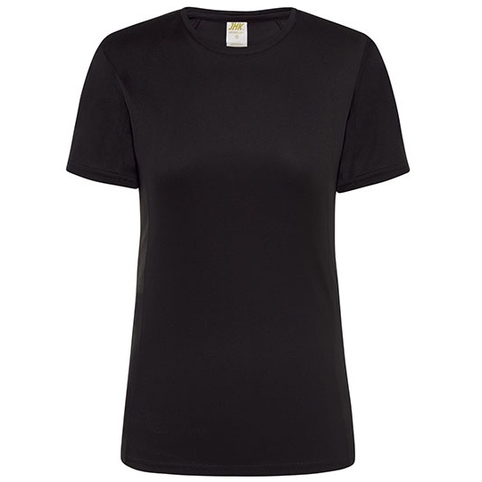 Damski t-shirt sportowy slim JHK101 - Black
