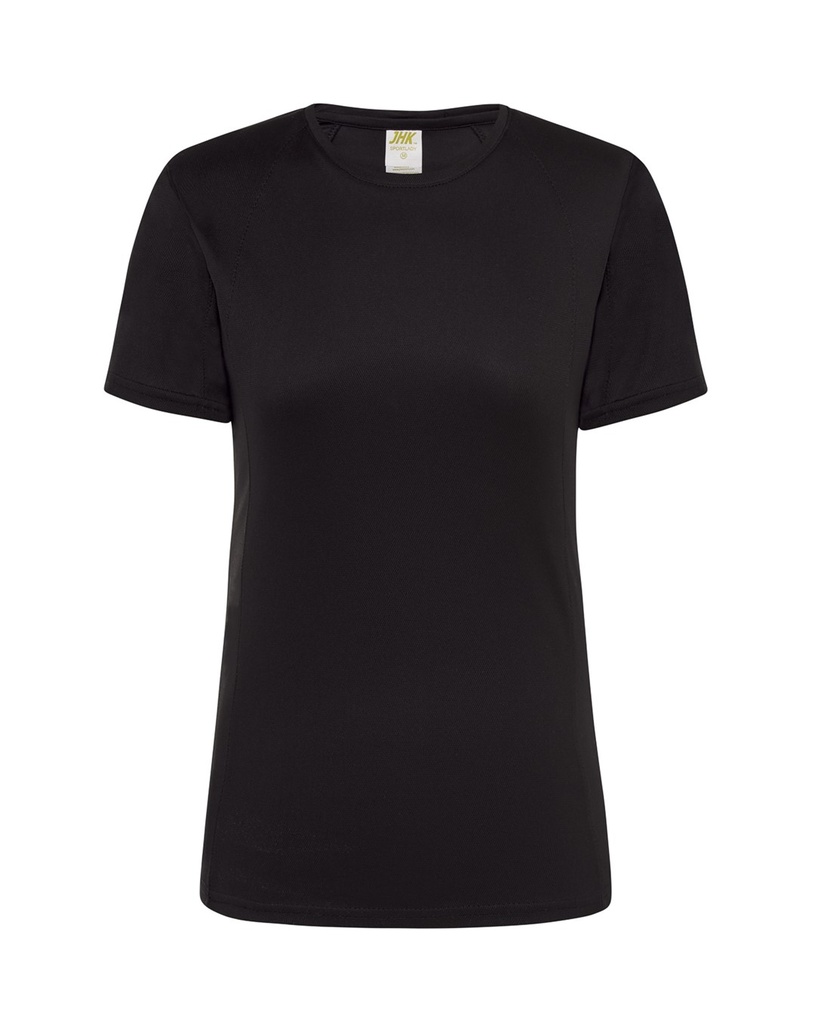 T-shirt Damski Sportowy Slim Poliester JHK101 - Black