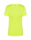 T-shirt Damski Sportowy Slim Poliester JHK101 - Gold Fluor