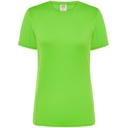 T-shirt Damski Sportowy Slim Poliester JHK101 - Lime Fluor
