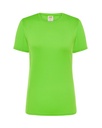 T-shirt Damski Sportowy Slim Poliester JHK101 - Lime Fluor
