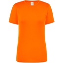 T-shirt Damski Sportowy Slim Poliester JHK101 - Orange Fluor